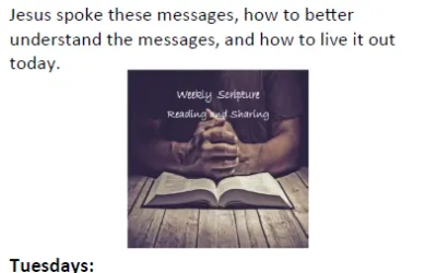 Scripture Sharing – Tuesdays